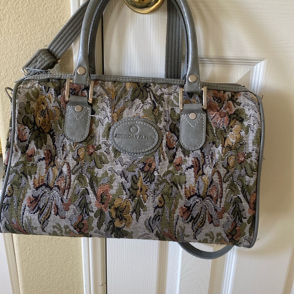 American flyer tapestry weekender bag purse